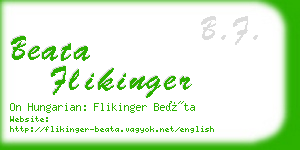 beata flikinger business card